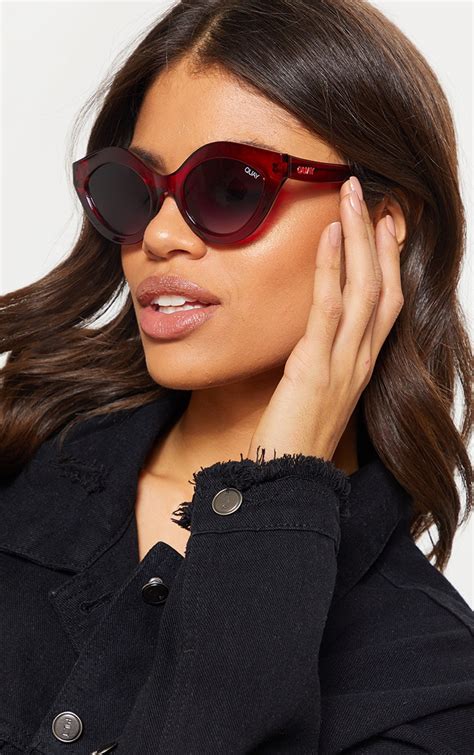 quay red goodnight kiss cat eye sunglasses